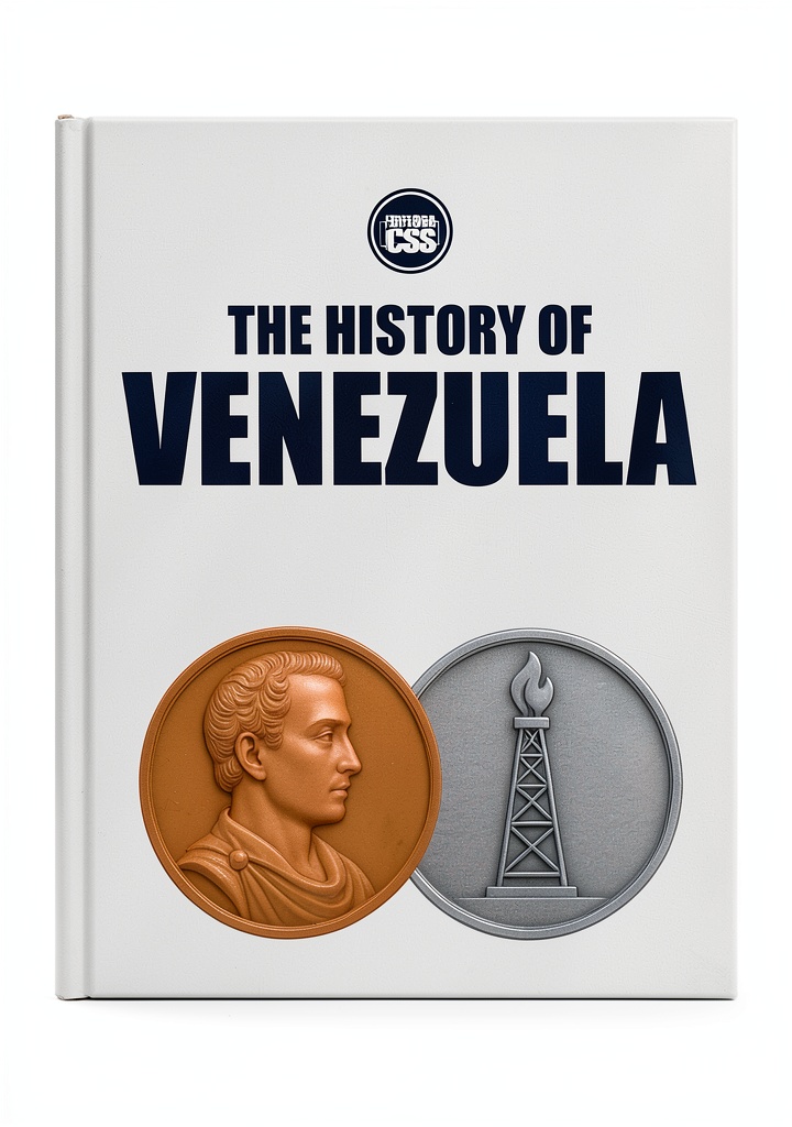 'CSS Editora eBook cover featuring Venezuelan historical themes'